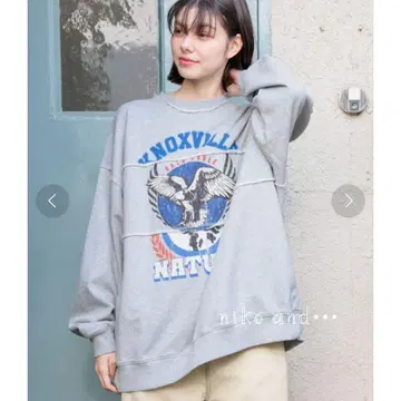 니코앤드 파우더 블리치 로고 풀오버