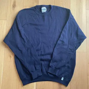 DISCUS 무지 맨투맨 90s 00s 속기모 네이비