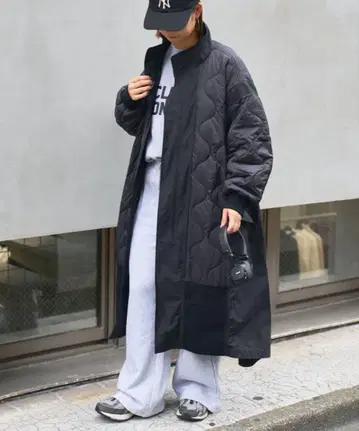 [ etsinta/에신타 ] 절개 맥시 밀리터리 코트