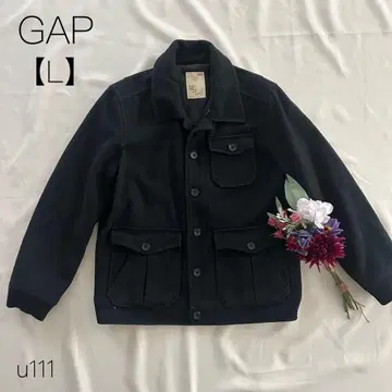 갭 자켓 짧은 기장 울 울 혼방 포켓 부착 블랙 [ L ]