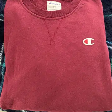챔피온 맨투맨 와인 레드 원 포인트 L