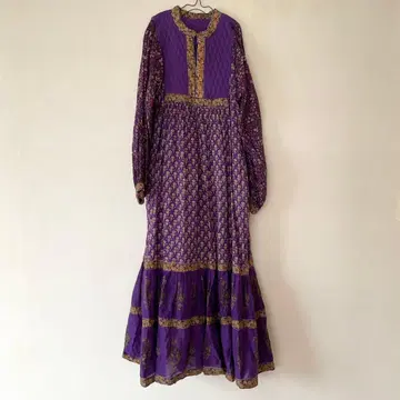 Freada 꽃무늬 올 패턴 퀼트 인도면 원피스