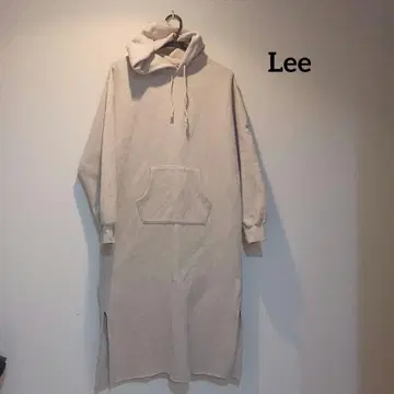 리 속기모 후드티 원피스 베이지 맨투맨