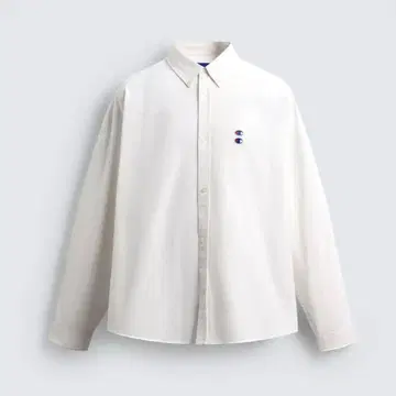 CHAMPION x ZARA 패치 옥스퍼드 셔츠 S 화이트