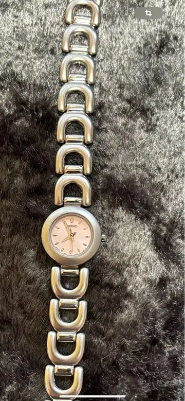 실버 스테인리스 스틸 쿼츠 손목시계 SEIKO