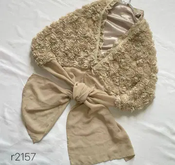 파티 볼레로 숄 스톨 장미 패턴 결혼식 포멀 고져스