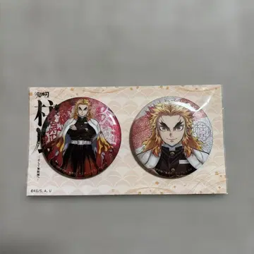 귀멸의 칼날 기둥전 렌고쿠 쿄쥬로 키 비주얼 글리터 캔뱃지 세트