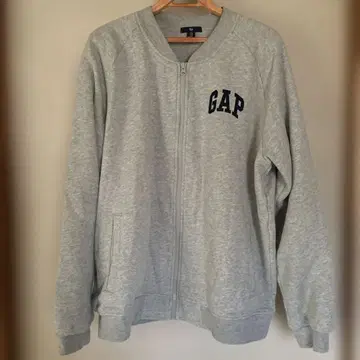 [새상품급] 갭 그레이 블루종 바시티 자켓 래글런 슬리브 맨투맨 XL