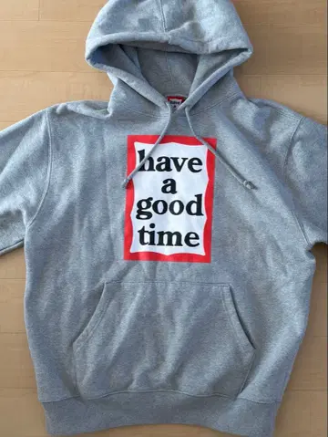 have a good time 그레이 후드티 M