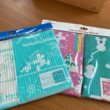 도쿄 디즈니 리조트 주방 크로스 타월 2개 세트