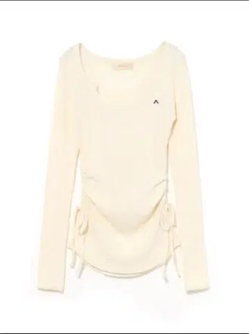 andmary Lala shirring ribbon tops 아이보리