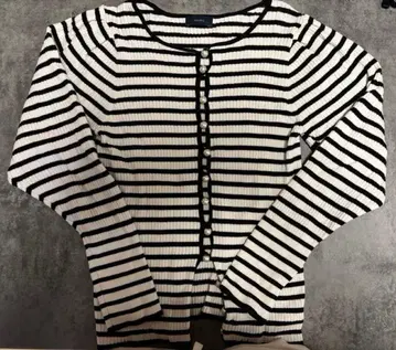 SHIPS 스트라이프 긴팔 니트 가디건