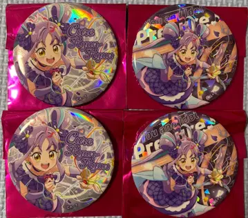 아이돌 프리큐어 드림 스테이지 큐어큐운 캔뱃지 2종 4개