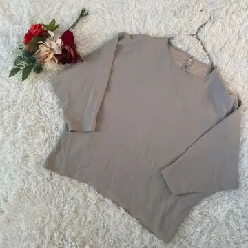 [ SHIPS ] 쉽스 그레이의 긴팔 상의 일본제 (F) 둥근 카라