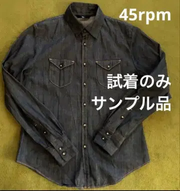 45R 던가리 셔츠 2 레어 샘플 신상품 인디고 블라우스 초특가