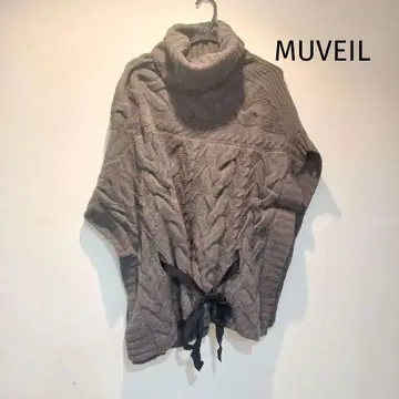 [ 새상품급 ] MUVEIL 그레이 니트 베스트 판초