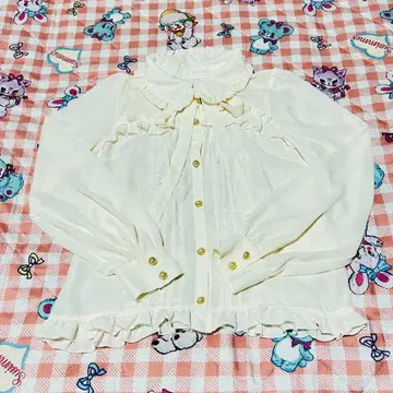 LIZ LISA 보타이 프릴 블라우스 리본 타이 리즈리사 긴팔 블라우스