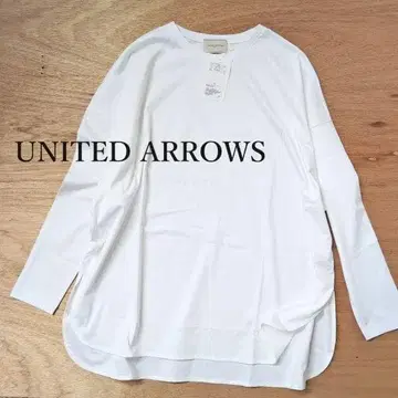 UNITED ARROWS 유나이티드 애로우즈 화이트 티셔츠 라운드 헴