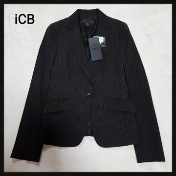 [택 포함 새상품] iCB 테일러드 자켓 블랙 스트라이프 9호