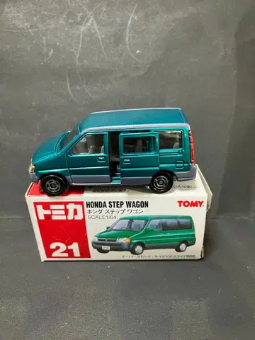 [ 새상품급 ] 절판 토미카 No. 21 혼다 스텝왜건 그린x스카이그레이