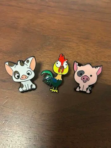 디즈니 모아나와 전설의 바다 핀 배지 3개 세트