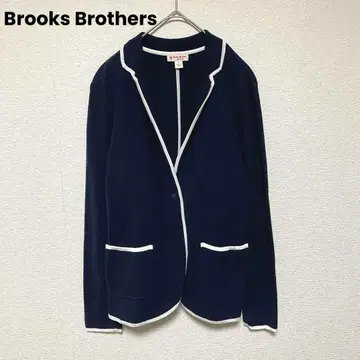 zo54 브룩스브라더스/테일러드 네이비 블레이저 파이핑 니트 자켓