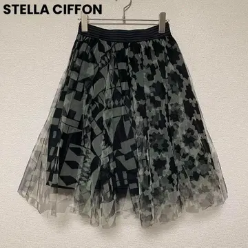 ii20 STELLA CIFFON 스텔라 쉬폰/패턴 튤 플레어 스커트