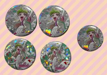 아이돌 프리큐어 드림 스테이지 큐어즈 큔 캔뱃지 2종 4개