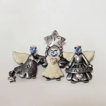 [ 엔젤 ] 앤티크풍 브로치 PEACE ON EARTH