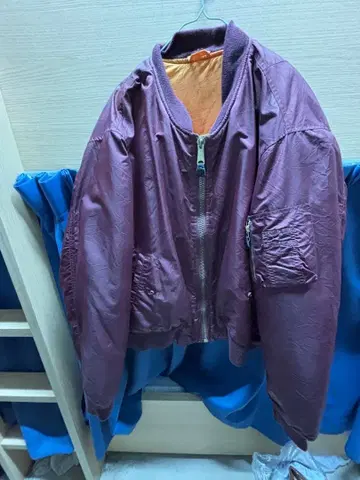 MA-1 스타일 자켓 버건디