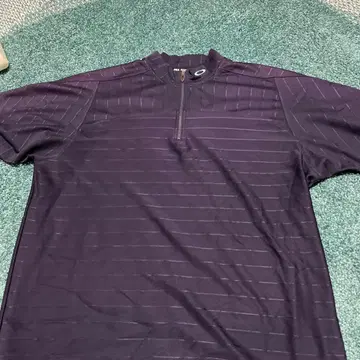 OAKLEY XL 다크 퍼플 스트라이프 셔츠 티셔츠