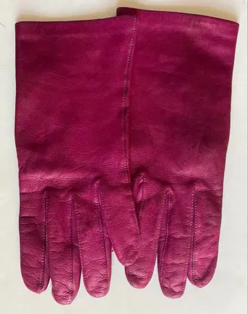 이탈리아 CRISCI QUARANTI 제 가죽 그로브 21cm 핑크 퍼플