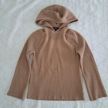 띠어리 울 캐시미어 리브 후드티 니트