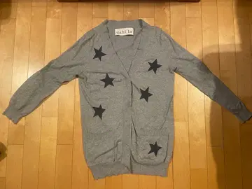 dahl'ia 별 패턴 가디건 긴팔 그레이