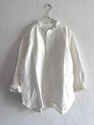 NATURAL LAUNDRY 면린넨 퍼머셔츠