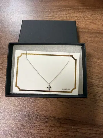 에스테르 K10 WG 블랙 다이아몬드 목걸이