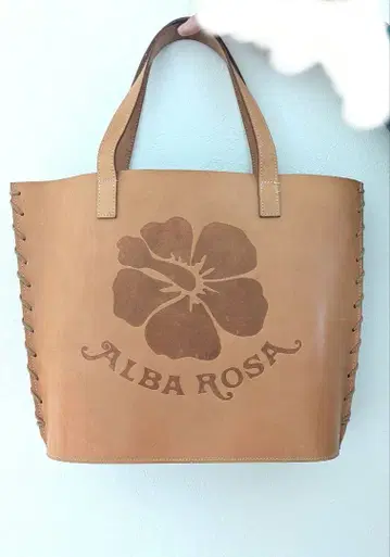 ALBA ROSA 히비스커스 가죽 토트백