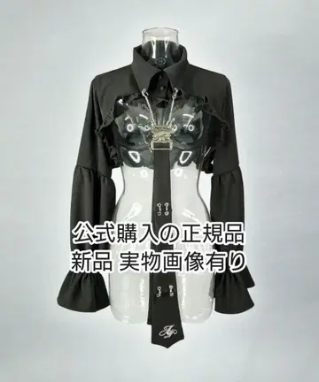 anonenone 유메미타이 넥타이 블라우스 블랙 검정