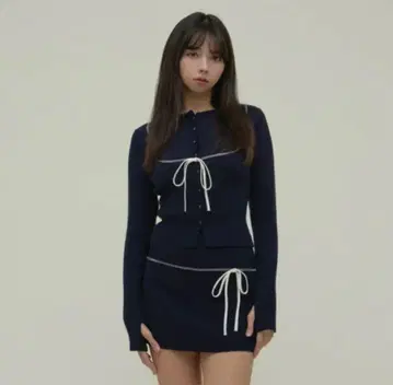 andmary Lilia 스티치 세트업 네이비