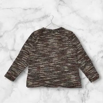 헬시 카렌 시마무라 긴팔 니트 스웨터 트위드 사이드 슬릿