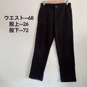 버튼 팬츠 스트레이트 심플 포켓 캐주얼 블랙