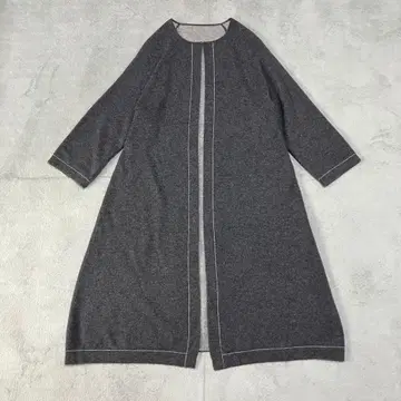 알보렌테 캐시미어 100% 롱 가디건 그레이