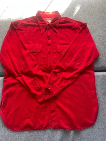 40s Pilgrim 플란넬 셔츠 빨간색 밴드 포함