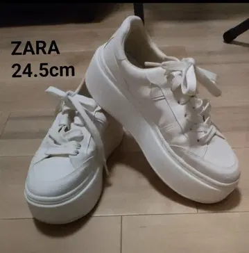 ZARA 화이트 스니커즈 24.5cm