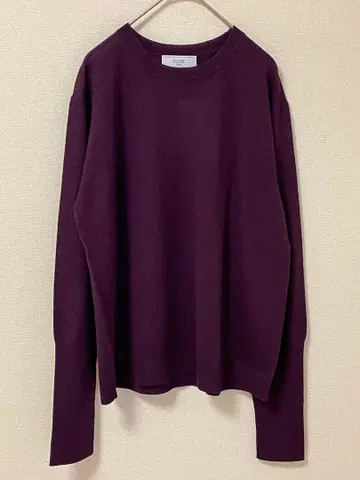 새상품 워셔블 플레인 니트 슬로브 이에나 퍼플 2025