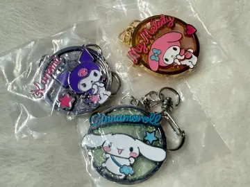 산리오 캐릭터즈 키라키라 투명 메탈 참 마이멜로디 시나몬 쿠로미