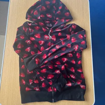 HYSTERIC GLAMOUR 이치고 패턴 후드티 프리 사이즈