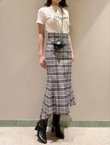 snidel 피쉬테일 스커트 체크 0