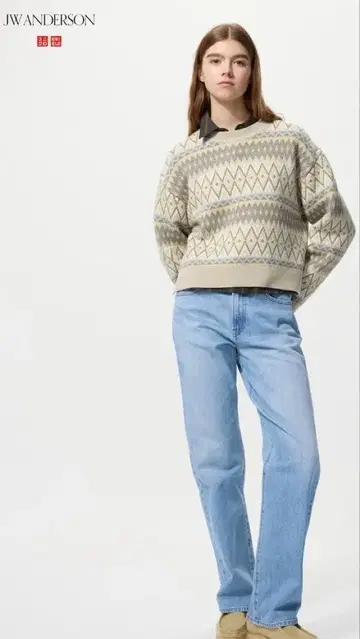 [ 새상품급 ] UNIQLO 스트레이트 청바지 긴 길이 라이트 블루 21