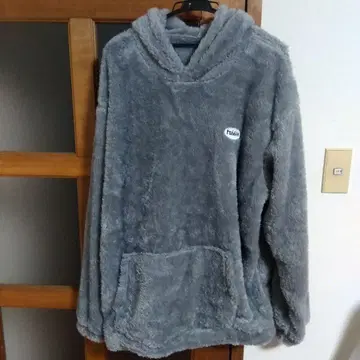 그레이 플리스 후드티 의류